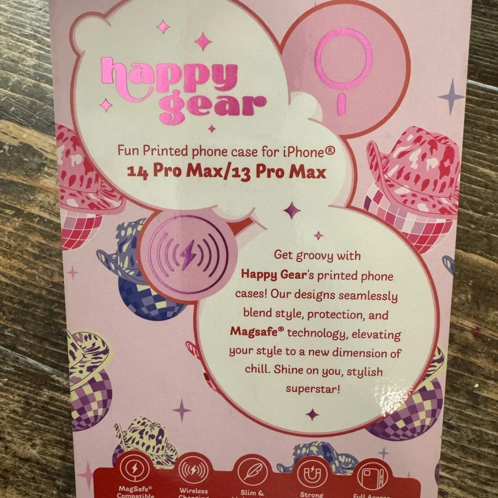 Happy gear Magnsafe FUN iPhone 14 Pro Max /13pro max phone case-DISCO COWBOY 🤠